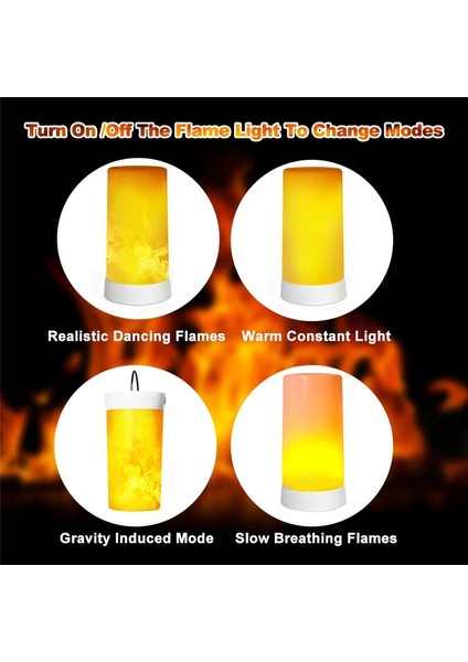9W Tarzı DC5V LED Alev Etkisi Yangın Ampul Su Geçirmez Dış Mekan Kapalı Titrek Emülasyon 4 Mod Manyetik LED Alev Lambası USB Şarj Edilebilir (Yurt Dışından) indirimleri