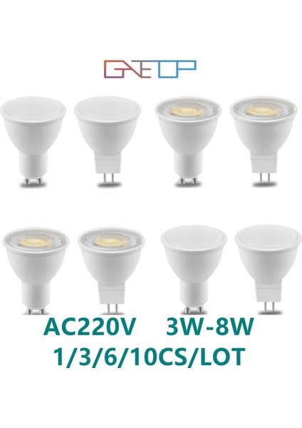 3W Tarzı 4000K 1- GU10 MR16 Gu5.3 LED Lamba Spot Ampul Derece Lampara 220V Bombillas LED MR16 Lampada Spot Işık 3W 5W 6W 7W 8W (Yurt Dışından)