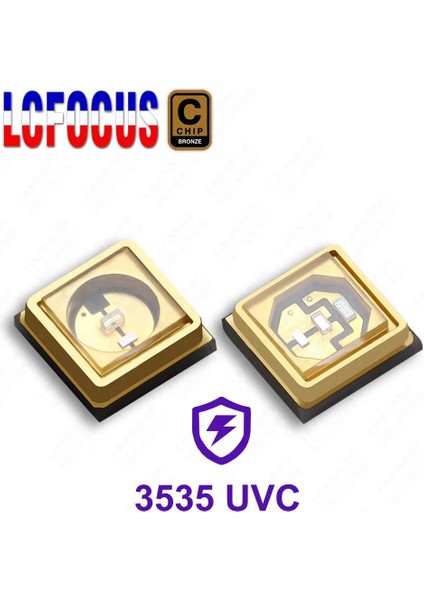 UVC-3535-C1 Derin Uv LED Uvm 280NM + Uva 395NM Diodemd 4 ~ 15MW Dıy Ultraviyole Lambalar Su Hava Virüs Sterilizasyonu Için (Yurt Dışından)