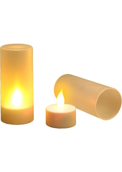 XI3C0302-N4 USB Şarjı, Tek Parça Sarı Işık LED Şarj Edilebilir Alevsiz Çay Işık Mumu USB Ile, Alevsiz Şarj Edilebilir LED Pil Mumları (Yurt Dışından)