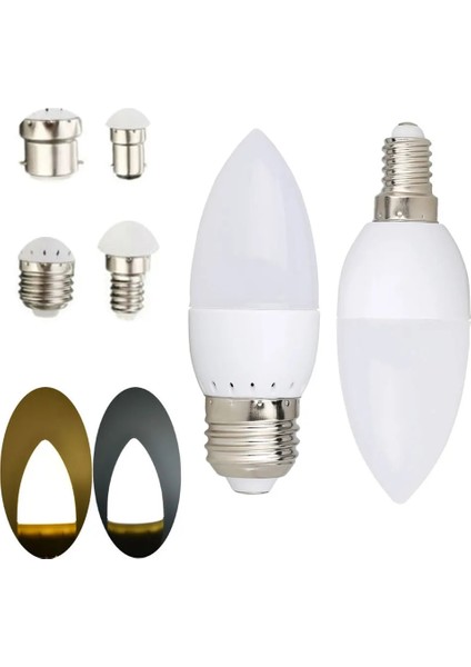 E14 Stili B15 E14 E27 E12 B22 B15 3W LED Mum Ampul Md Chandlier Lamba Ampul Bombillas Ev Işıkları Değiştirin 20W Halojen Lamv 220V (Yurt Dışından) modelleri