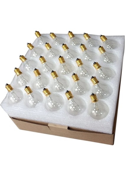 25 Adet Tomshine AC230V G40 Küre Tungsten Akkor Ampul Lamack E12 Taban Soket Tutucu IP44 Sıcak Beyaz Dize Işık Lambası (Yurt Dışından) modelleri