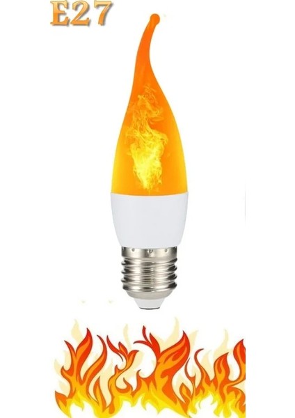Evet Stil Rgb E14 Eode Alev Etkisi Dekoratif Ampuller LED Dinamik Alev Işığı Yaratıcı Mısır Ampulü Alev Simülasyon Etkisi Gece Aydınlatması (Yurt Dışından)