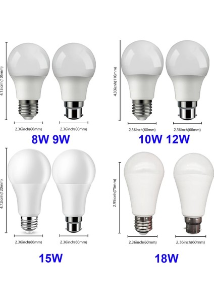 10W Tarzı B22 Yüksek Parlaklık LED Ampul Alot 12W 10W E27 B22 Lampada 3000K 4000K 6000K Bombilla (Yurt Dışından) modelleri