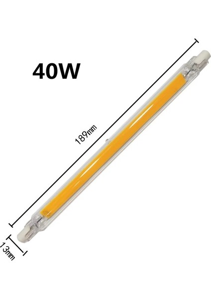 R7S189MM40W Tarzı R7S189MM40W R7S LED Işık 10W 20W 30W 220V 230V 240V Cob LED Spot Ampul Cam Tüp 30W 50W 100W Halojen Lambayı Değiştirin (Yurt Dışından)