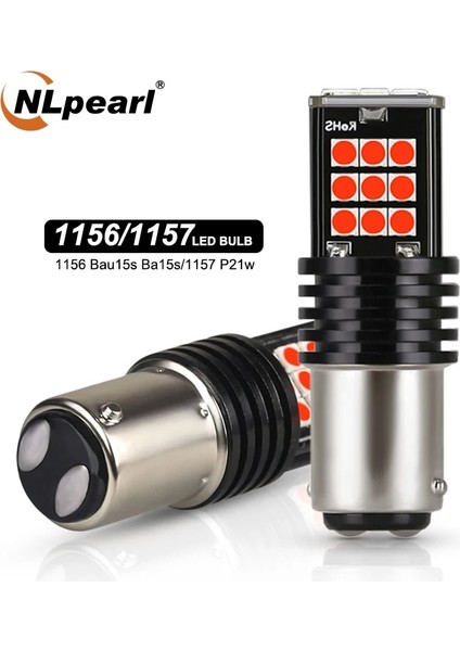 Beyaz Stil 2PCS-BAU15S-PY21W Nlpearl Y21W Baw LED BAU15S Ampul Md Canbu LED BAY15D W Araba Dönüş Sinyali Lambası Fren Yedek Işık (Yurt Dışından) fırsatları
