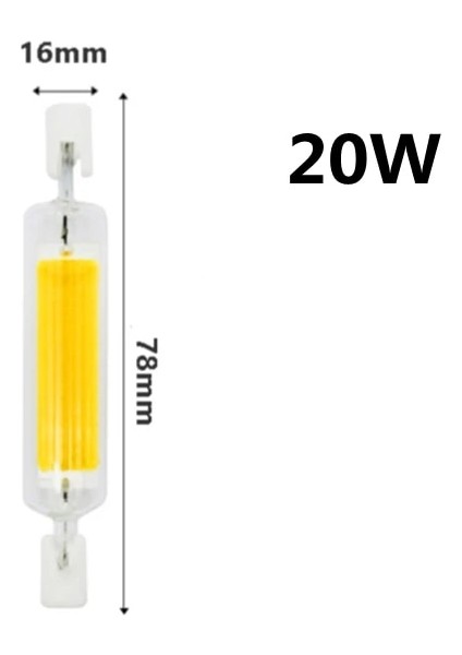 R7S189MM40W Tarzı R7S78MM20W R7S LED Işık 10W 20W 30W 220V 230V 240V Cob LED Spot Ampul Cam Tüp 30W 50W 100W Halojen Lambayı Değiştirin (Yurt Dışından)