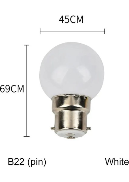 E27 Stili Beyaz Dayanıklı 3W El Feneri Smd Lamparas Renkli Işık G45 Lamba E27 B22 LED Ampul Ev Dekorasyon (Yurt Dışından)