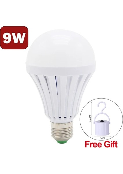 9W W Şarj Edilebilir Acil Durum LED Ampul Lamba E27 Akıllı Acil Durum Ampul Işık Enerji Tasarruflu Kamp Fener Ampuller (Yurt Dışından)