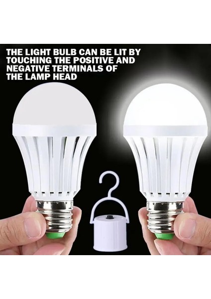 9W W Şarj Edilebilir Acil Durum LED Ampul Lamba E27 Akıllı Acil Durum Ampul Işık Enerji Tasarruflu Kamp Fener Ampuller (Yurt Dışından)