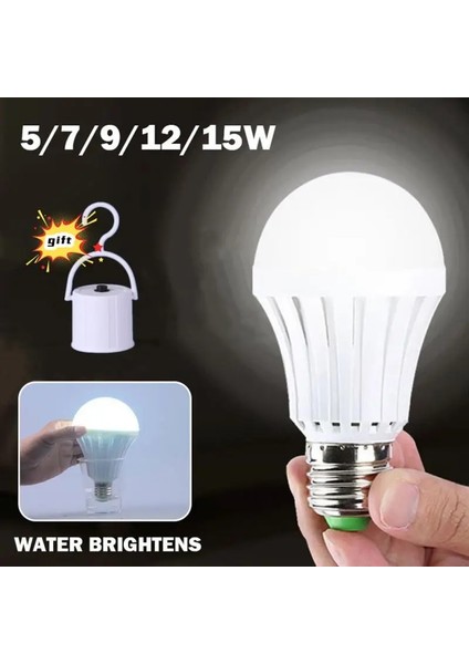 9W W Şarj Edilebilir Acil Durum LED Ampul Lamba E27 Akıllı Acil Durum Ampul Işık Enerji Tasarruflu Kamp Fener Ampuller (Yurt Dışından)
