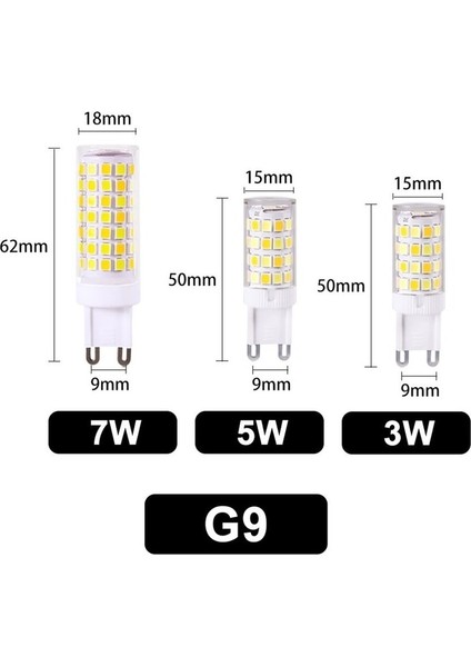 Beyaz Stil G9-7W Satış LED G9 Lamba Ampul Ac 220 V 3 W 5 W 7 W Md Seramik LED Ampul Avize Enerji Tasarrufu Için Halojen G9 Değiştirin (Yurt Dışından)