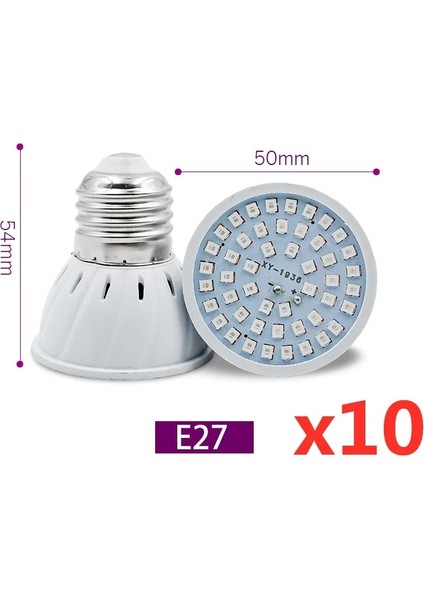80LED Tarzı E27 Lot LED Büyümek Işık 220 V E14 E27 MR16 GU10 Tam Spektrum Ampul Bitki Lamba Kırmızı Mavi Uv Ir Büyümek Çadır Sera Aydınlatma (Yurt Dışından)