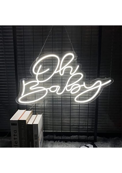 5W Tarzı Beyaz4 Oh Bebek Neon Burcu LED Neon Işık Yatak Odası Duvar Dekorasyonu Kız Teklifi Bebek Odası Doğum Günü Partisi Için Özel Dekorasyon (Yurt Dışından)