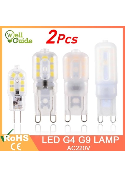 Sarı Stil Rgb 2 Adet LED G4 G9 Lamba 3 W 5 W Mini LED Ampul Ac 220 V Spot Smdandelier Yüksek Li Aydınlatma Halojen Lambaları Değiştirin (Yurt Dışından)