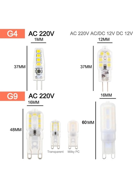 Sarı Stil Rgb 2 Adet LED G4 G9 Lamba 3 W 5 W Mini LED Ampul Ac 220 V Spot Smdandelier Yüksek Li Aydınlatma Halojen Lambaları Değiştirin (Yurt Dışından)