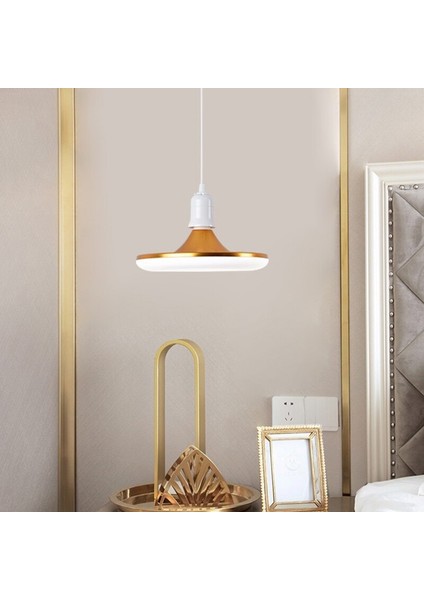 30W Tarzı Altın LED Ampul Ac 220V E27 Taban Ev Enerji Tasarruflu Lamba 18W Iç Aydınlatma Uçan Daire Işık 6500K Tavan Lambası Garaj Işığı (Yurt Dışından) modelleri