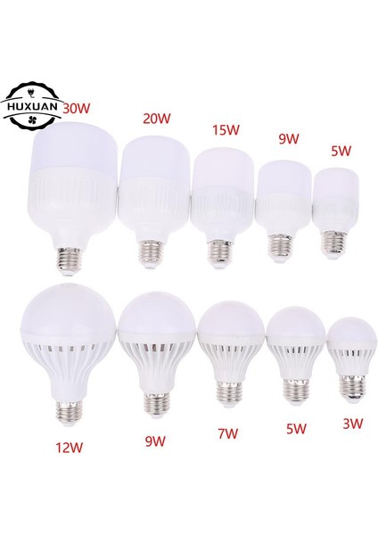5W LED Ampul E27 Lambalar Dc 12V LED Işık 3W 5W 7W 9W 12W 15W 20W 30W Gerçek Güç Ampuller Spotlight Lampada LED Bombillas Lamba (Yurt Dışından)