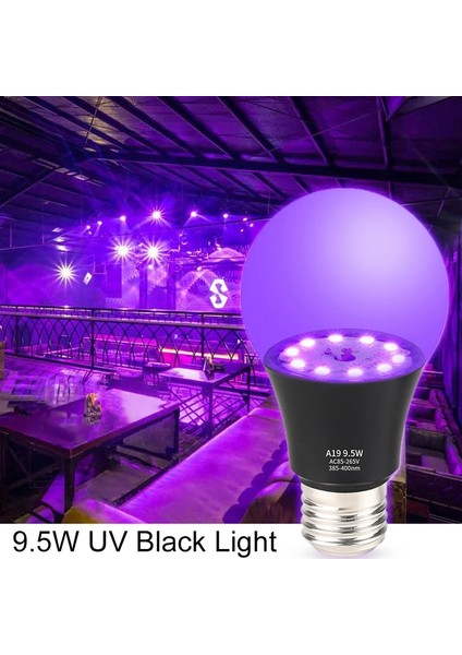 Beyaz Ew Uv Mor Siyah Ampul Karanlıkta Glow Parti Cadılar Bayramı Dekorasyon Floresan Ampul 395NM Parti Mor Işık (Yurt Dışından) fiyatları