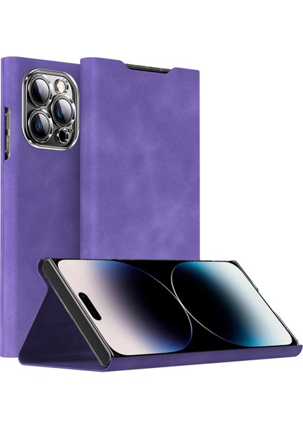 Iphone 12 Pro Max Case Card Tutucu Nappa Doku Deri Telefon Kapak-Morası (Yurt Dışından)