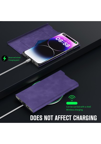 Iphone 12 Pro Max Case Card Tutucu Nappa Doku Deri Telefon Kapak-Morası (Yurt Dışından)