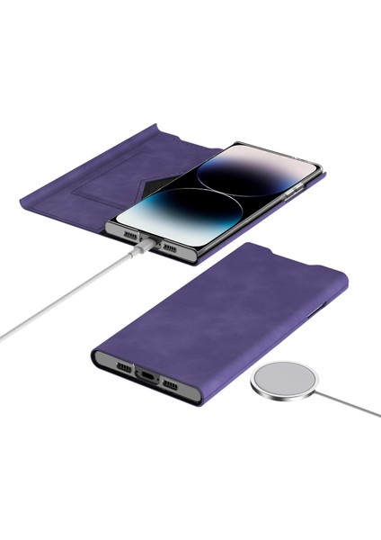 Iphone 12 Pro Max Case Card Tutucu Nappa Doku Deri Telefon Kapak-Morası (Yurt Dışından)