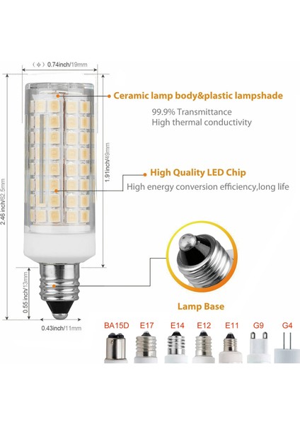 E11 Tarzı E17 LED Ampuller Mini Kısılabilir G4 G9 BA15D E11 E12 E14 E17 9W 102 LED Mısır Ampuller Ev Için 80W Halojen Lamv 110V Değiştirin (Yurt Dışından)