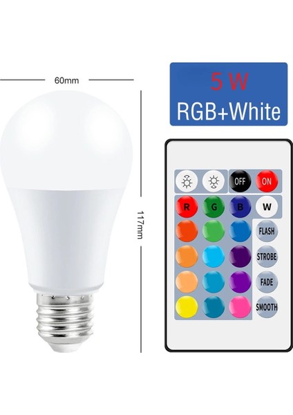 5W LED Karartma Spot Ampul Uzaktan Kumanda ile Rgb Akıllı Ampul E27 Akıllı Lamba Yatak Odası Oturma Odası Ev Dekor Için (Yurt Dışından)