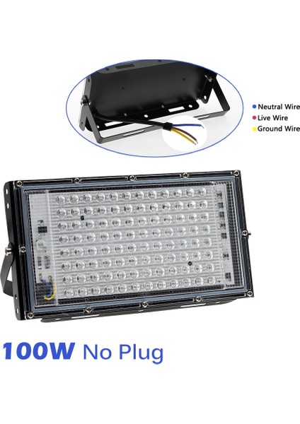 100W 395NM 400NM LED Uv Projektör 220V Su Geçirmez Ultravilet Lameller 96LEDS 50W 100W 150W Anahtarlı (Yurt Dışından)
