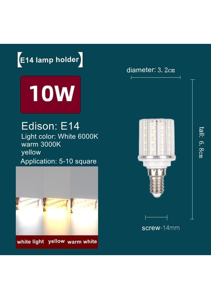 E27-24W Stili E14-10W E14 E27 LED Ampul 220V Mısır Lambası Bomba 110V 10W 20W 24W LED Lamba Yatak Odası Oturma Odası Dekoratif Aydınlatma (Yurt Dışından)