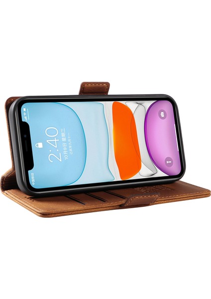 Iphone 11 Cüzdan Stand Cilt Touch Telefon Vaka-Brown Için (Yurt Dışından)