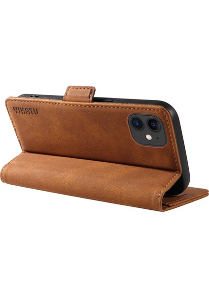 Iphone 11 Cüzdan Stand Cilt Touch Telefon Vaka-Brown Için (Yurt Dışından)