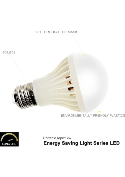 9W 220V E27 LED Ampul Hareket Sensörü Akıllı Ampul Ses Kontrolü LED Işık Banyo Merdiven Gece Acil Ev Aydınlatma (Yurt Dışından)