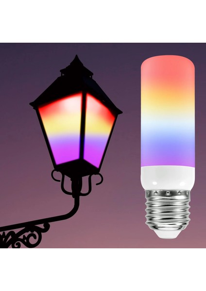 E14 Stili Gökkuşağı E12E14E27B22 5 W LED Yangın Alev Ampul Işıkları 3 Modları Dinamik Titrek Etkisi Lambası Kapalı Açık Ev Partisi Dekorasyon Için (Yurt Dışından)