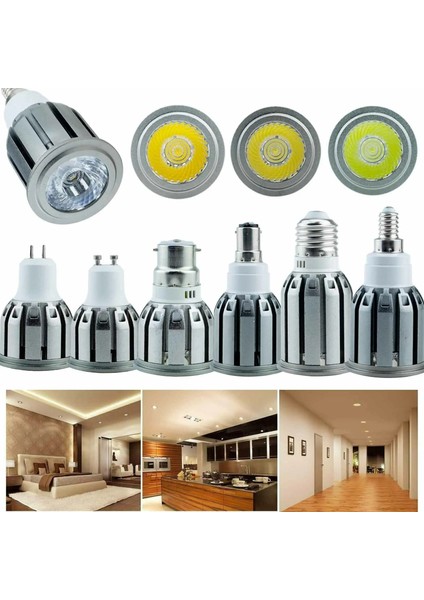 12W Tarzı B15 Kısılabilir 7W 9W 12W LED Spot E27 E12 E14 B22 B15 Cob Spot Ampuller Parlak Ev Lambaları GU10 Guv 220V C36 Alüminyum (Yurt Dışından)