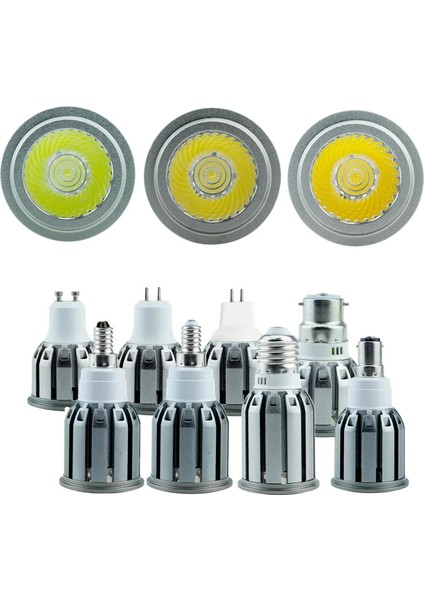 12W Tarzı B15 Kısılabilir 7W 9W 12W LED Spot E27 E12 E14 B22 B15 Cob Spot Ampuller Parlak Ev Lambaları GU10 Guv 220V C36 Alüminyum (Yurt Dışından)
