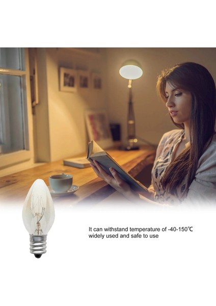 E12 Ampul 220V 10W 100LM 2700K Şeffaf Sıcak Renk C7 Akkor Tungsten Gece Lamba Ampulü Himalaya Tuz Lambası Dropship (Yurt Dışından) modelleri