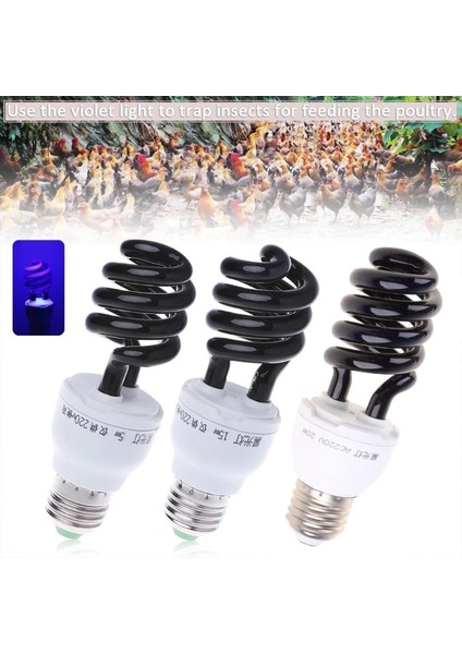 Diğer 220V 20W Kapalı Floresan Blacklight Işık E27 Ampul Sivrisinek ve Uçan Böcek Tuzağı Yedek Uv Ampul (Yurt Dışından) modelleri