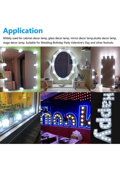 4 Adet Hollywood Tarzı LED Ampuller Vanity Makyaj Tuvalet Masası USB Ayna Işıkları Kiti (Yurt Dışından)