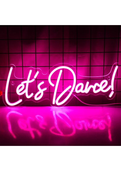 Beyaz Lets Dans Neon Burcu LED Lambalar Bahçe Doğum Günü Kutlamak Bar Mağaza Kulübü Pub Balo Parti Estetik Sanat Duvar Dekor Hediye USB Lambalar (Yurt Dışından) fiyatları