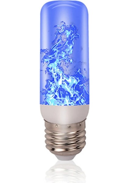 Mavi LED Alev Ampul Işık Simülasyonu Titreşen Alev E27E26 Atmosfer Mısır Lambası (Yurt Dışından)