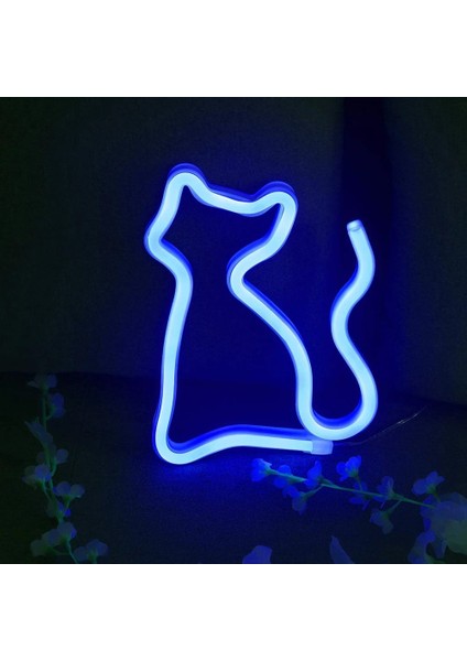 Cıvata Neon LED Pil Gücü Işıkları Burcu Kedi Cıvata Yarasa Roket Flaş Yıldırım Gece Lambası Festival Atmosferi Neon Süs Tüpleri (Yurt Dışından)