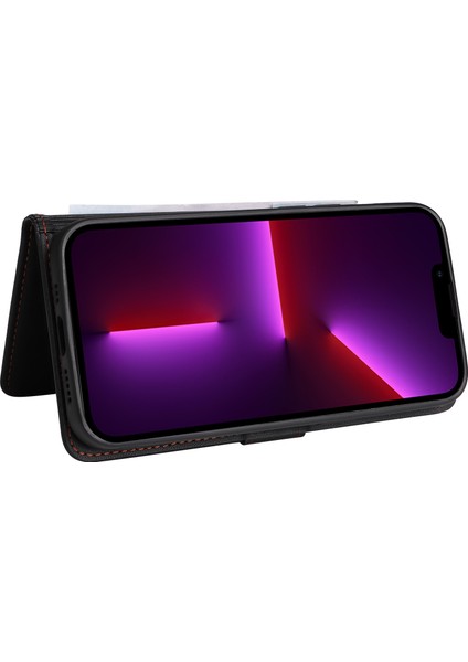 Iphone 13 Pro Case Çıkarılabilir 2'si Deri Kapak Anti-Fall Cüzdan Kabuk Black Için (Yurt Dışından)