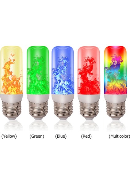 Çok Renkli LED Titreşimsiz Alev Ampul Simüle Yanan Yangın Etkisi E27 Lamba Noel Partisi Süslemeleri Dro Yeni (Yurt Dışından)