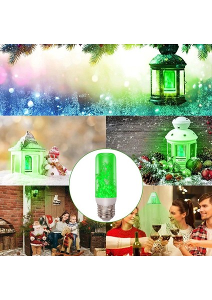 Çok Renkli LED Titreşimsiz Alev Ampul Simüle Yanan Yangın Etkisi E27 Lamba Noel Partisi Süslemeleri Dro Yeni (Yurt Dışından)