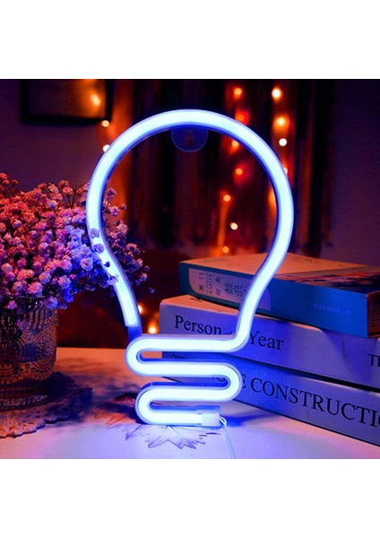 No.3 Boyutu LED Neon Gece Lambası Ampul Şekli Burcu Duvar Sanatı Gece Lambası Noel Doğum Günü Hediyesi Düğün Parti Duvar Asılı Neon Lamba Ev Dekor (Yurt Dışından)