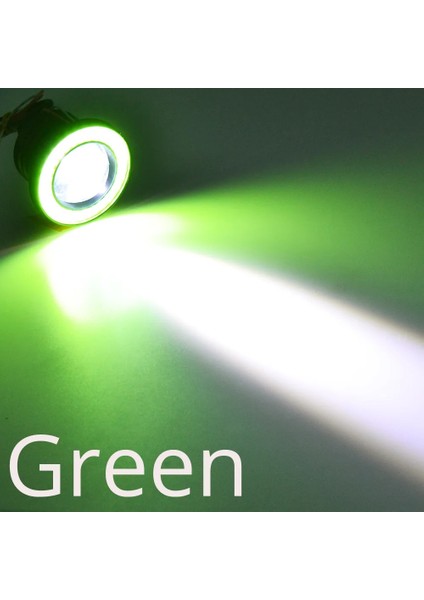 64MM Tarzı Yeşil 2 Adet Melek Gözü Cob LED Otomatik Sis Farları Otomatik Evrensel Gündüz Farı Beyaz Kırmızı Mavi Far 30W Dc 12V (Yurt Dışından)