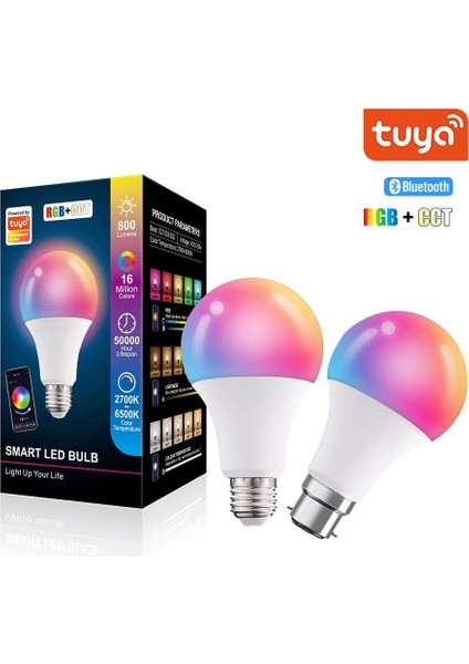 E26-15W 15W Tuya Bluetooth Akıllı LED Ampul E27 E26 B22 Rgb Kısılabilir Sihirli Ampul 110V 220V Rgbcw LED Lamba Ampuller Tuya App ile Çalışmak (Yurt Dışından)