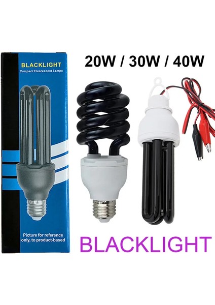 12V20WSARMAL Blacklight Uv Lamba 20W 30W 40W Ultraviyole Lambalar Enerji Tasarruflu Uva Ampuller Siyah Işıklar E27 Dc Sivrisinek Tüp Tuzak Işık (Yurt Dışından) fiyatları