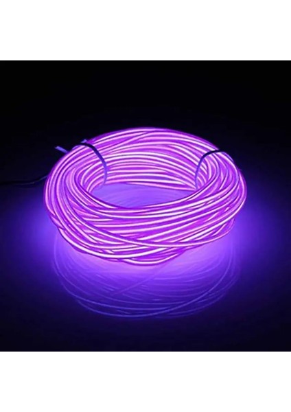 Xiyu Shop No.8 Boyutu 10M LED Esnek Yumuşak Tüp Tel Neon Glow Araba Halat Şerit Işık Noel Dekor (Yurt Dışından)